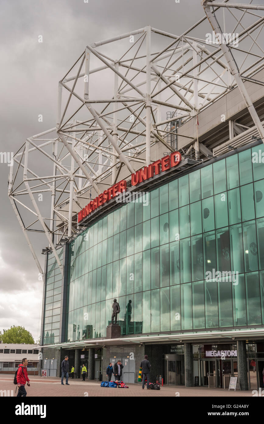Le terrain de football Manchester United stade Old Trafford. Banque D'Images