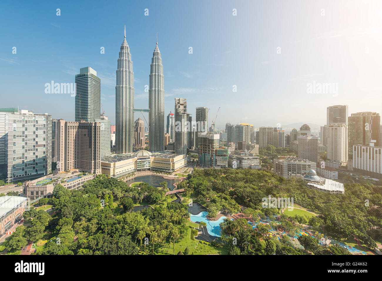 Le centre-ville de Kuala Lumpur en Malaisie avec ciel de nice Banque D'Images