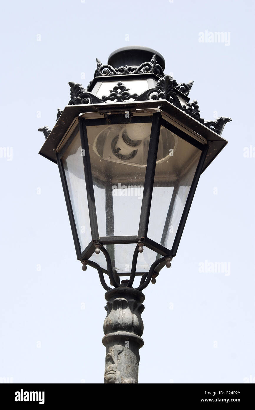 Une belle photo d'une caractéristique lampadaire à Palma de Majorque, Espagne, mer, Tourisme, vacances, été, locations Banque D'Images