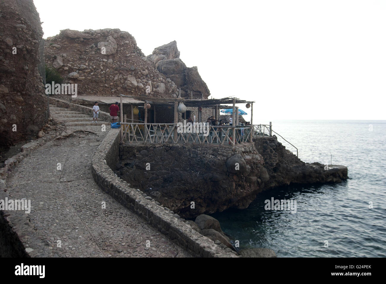 Une belle photo d'un original bar/ restaurant, Palma de Mallorca, Espagne, mer, Tourisme, vacances, été, nature Banque D'Images