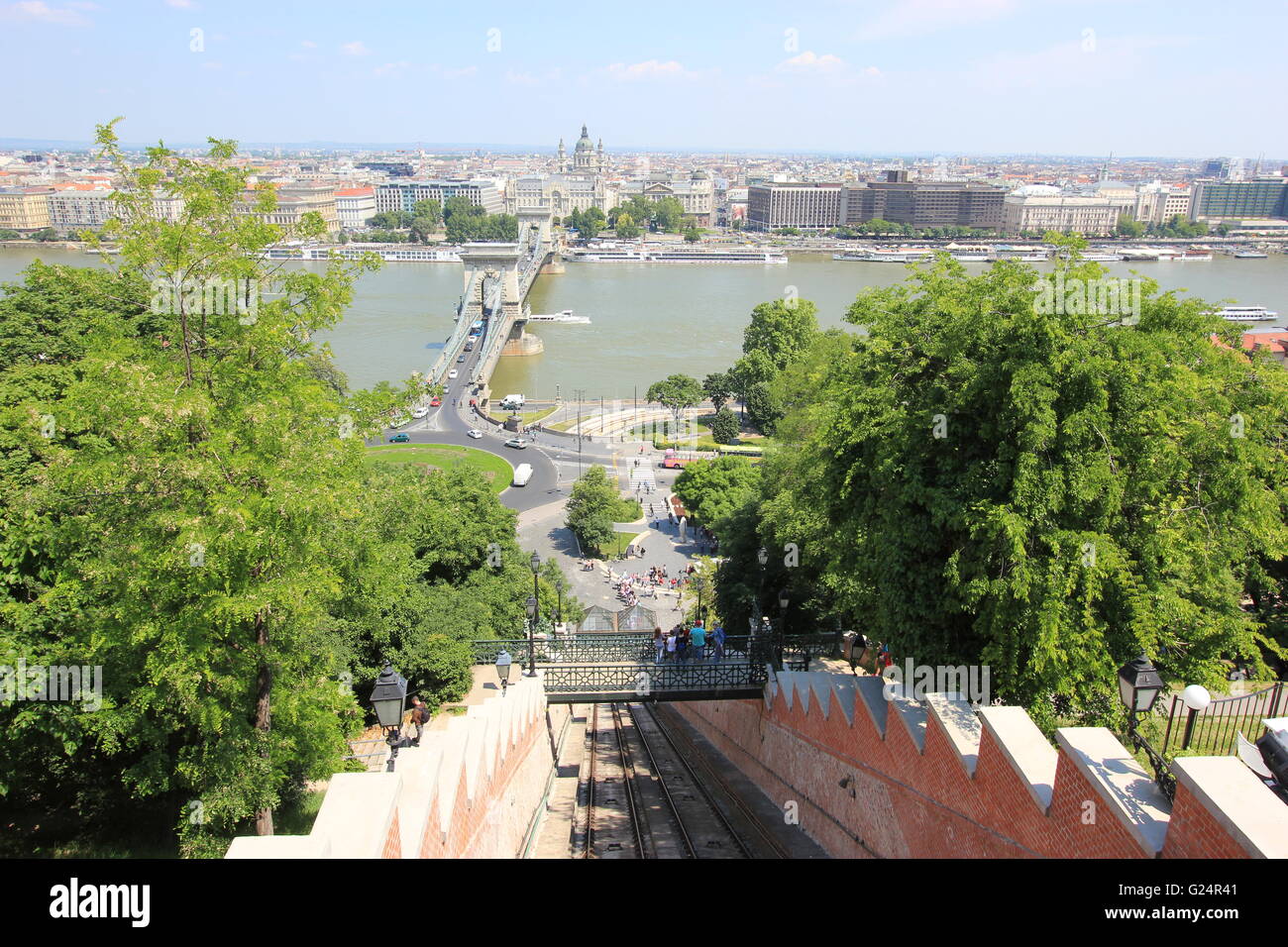 Le Château de Buda, Castle Hill, Danube, Budapest, Hongrie Banque D'Images