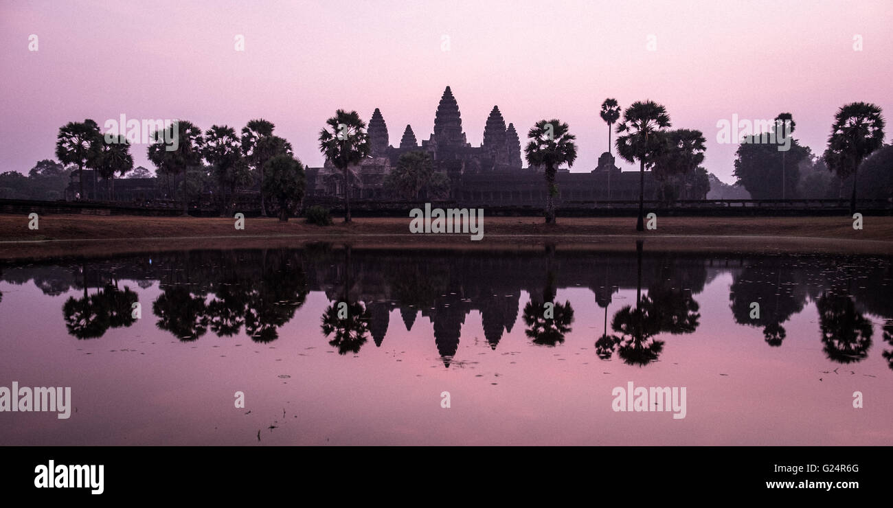 L'aube à Angkor Wat, au Cambodge Banque D'Images