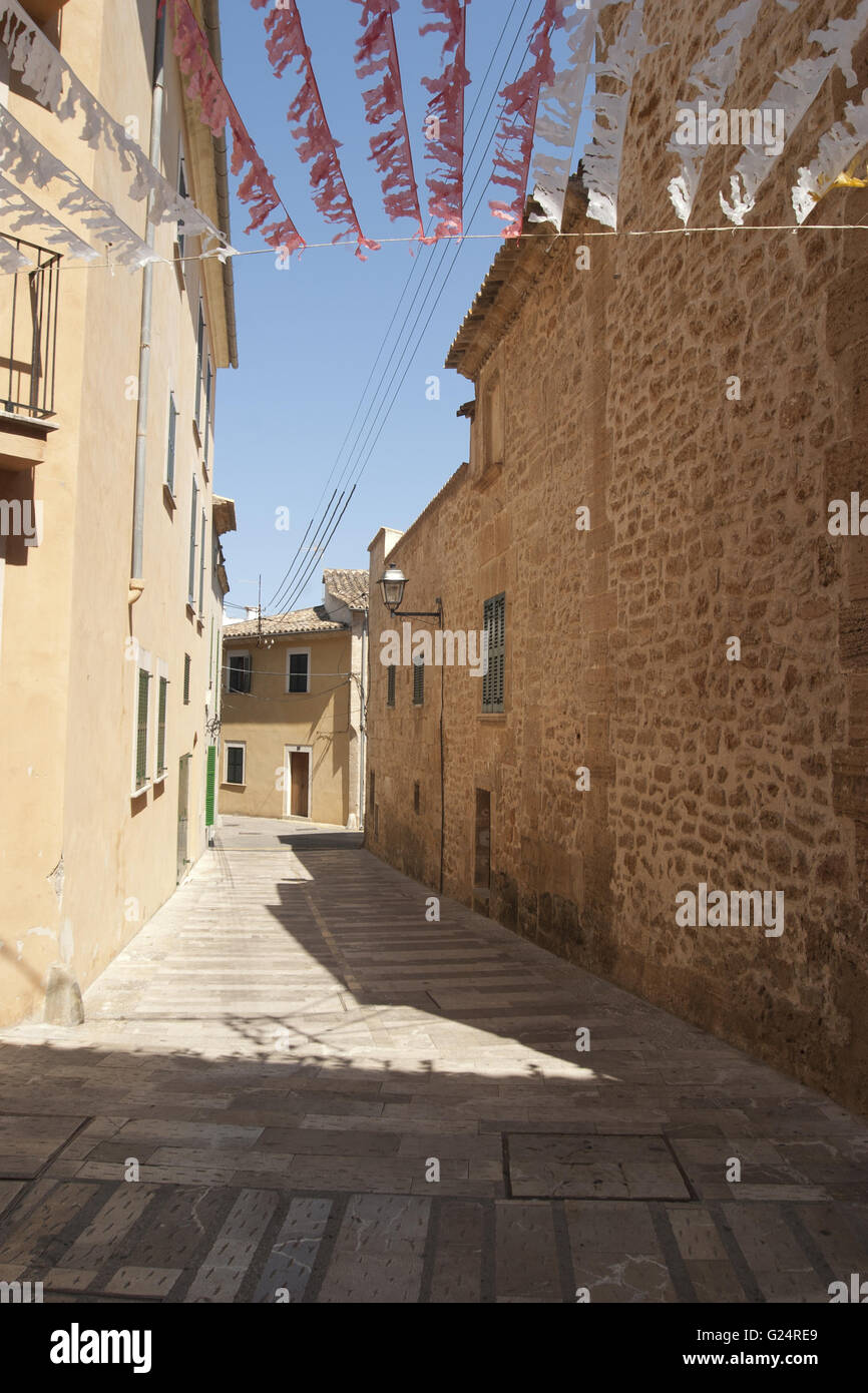 Une belle photo d'une ruelle piétonne calme à Palma de Majorque, Espagne, mer, Tourisme, vacances, été, nature, se détendre Banque D'Images
