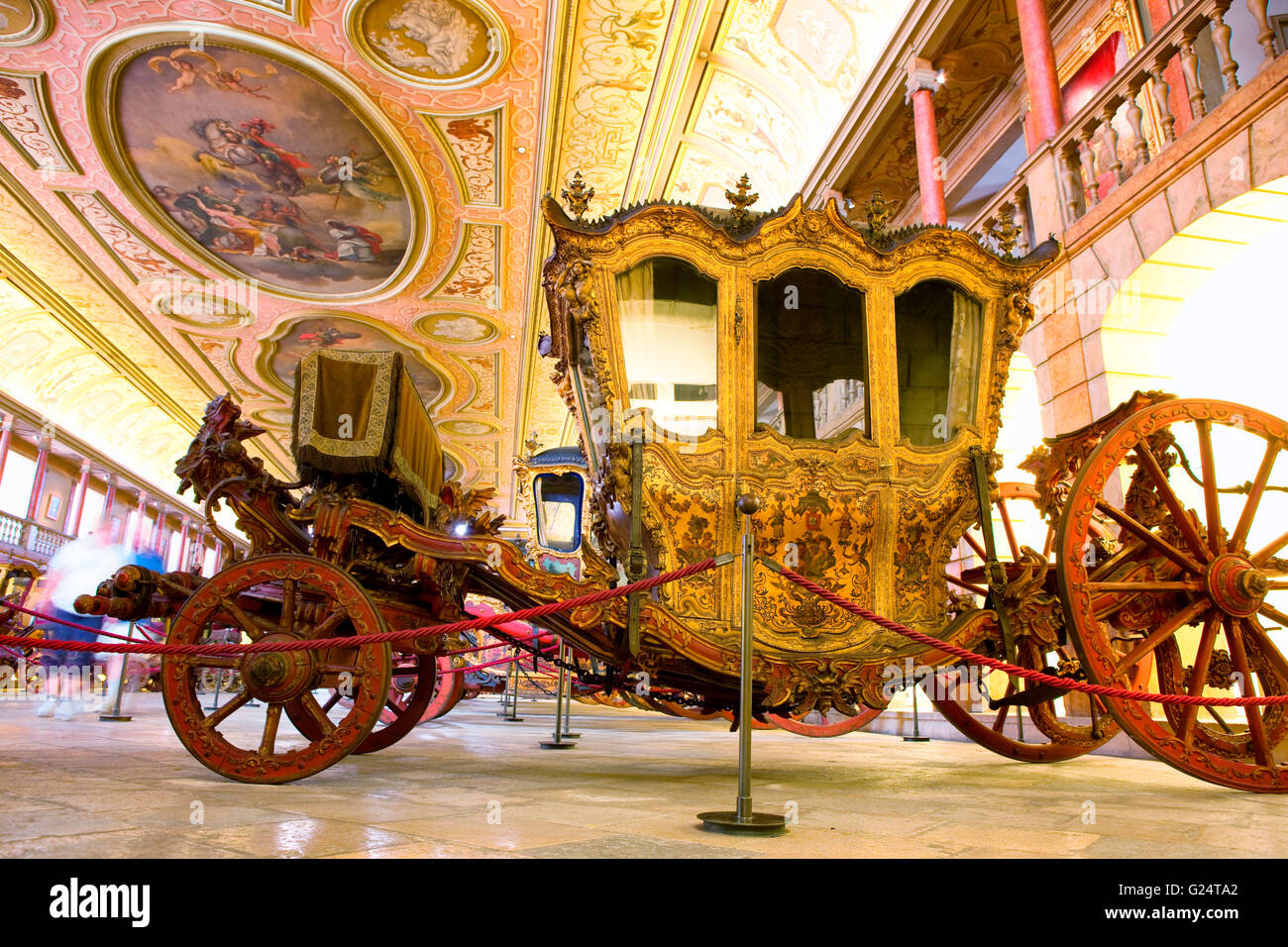 Historique Royal transport dans le Museu dos Coches à Belém Banque D'Images