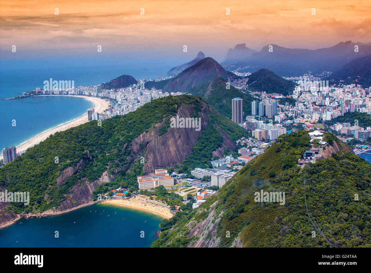 Rio de Janeiro vue depuis le pain de sucre Banque D'Images