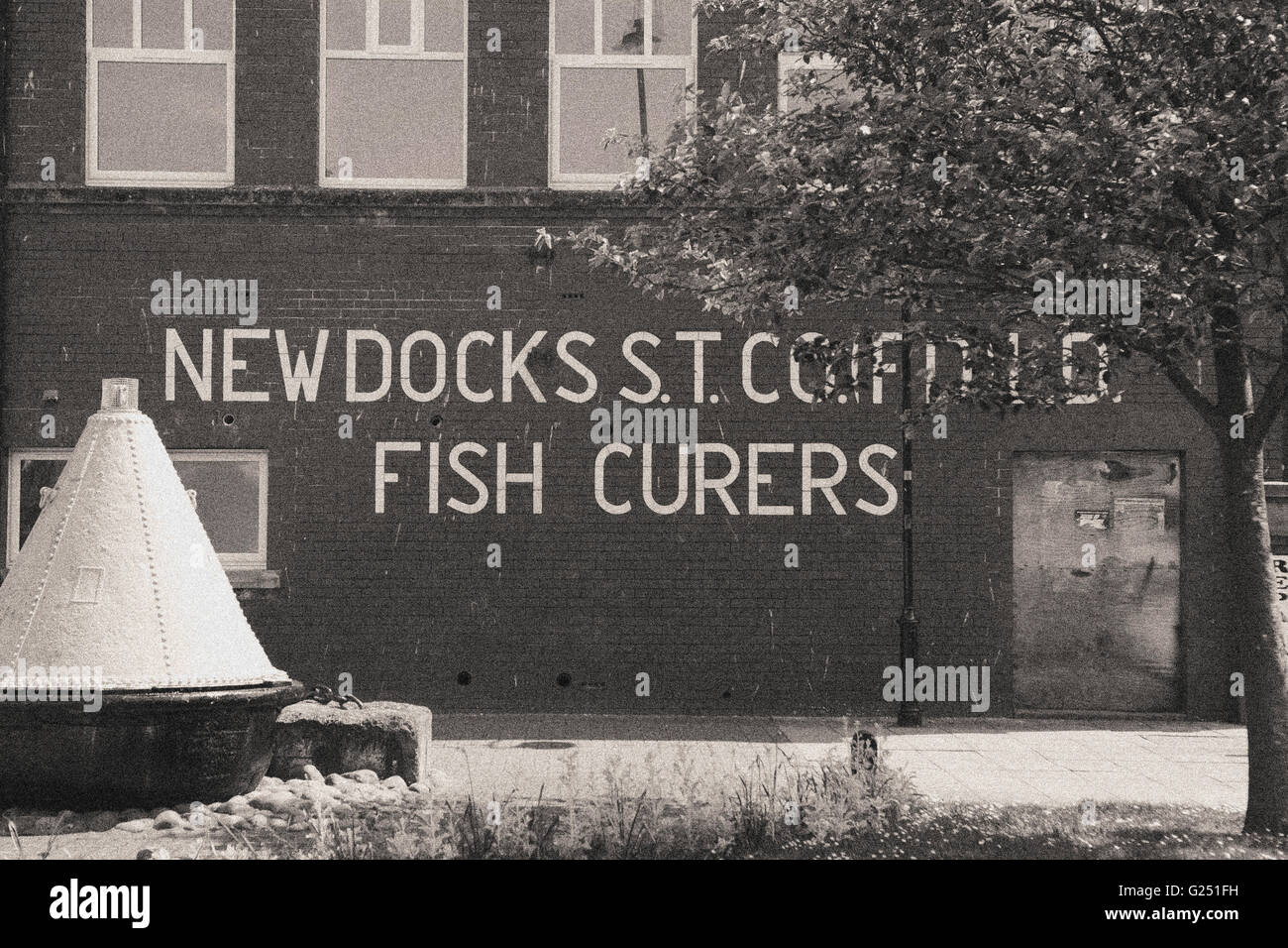 New Dock Fish Curers (Albatros & Tusk), quais Fleetwood, Thorton-Cleveleys, Flyde Coast, Lancashire, Royaume-Uni Banque D'Images