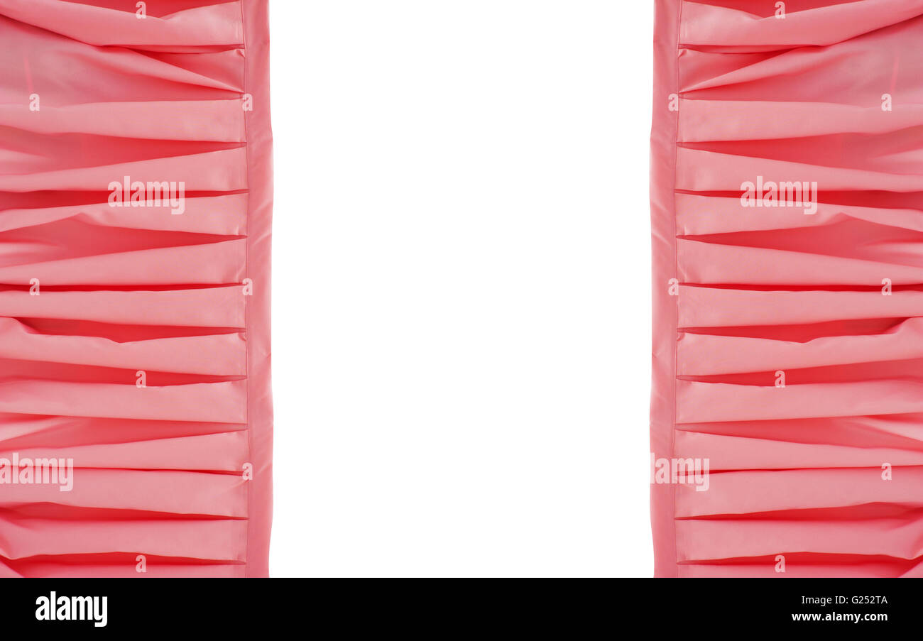 Cadre de tissu drapé rose avec une place pour votre texte Banque D'Images