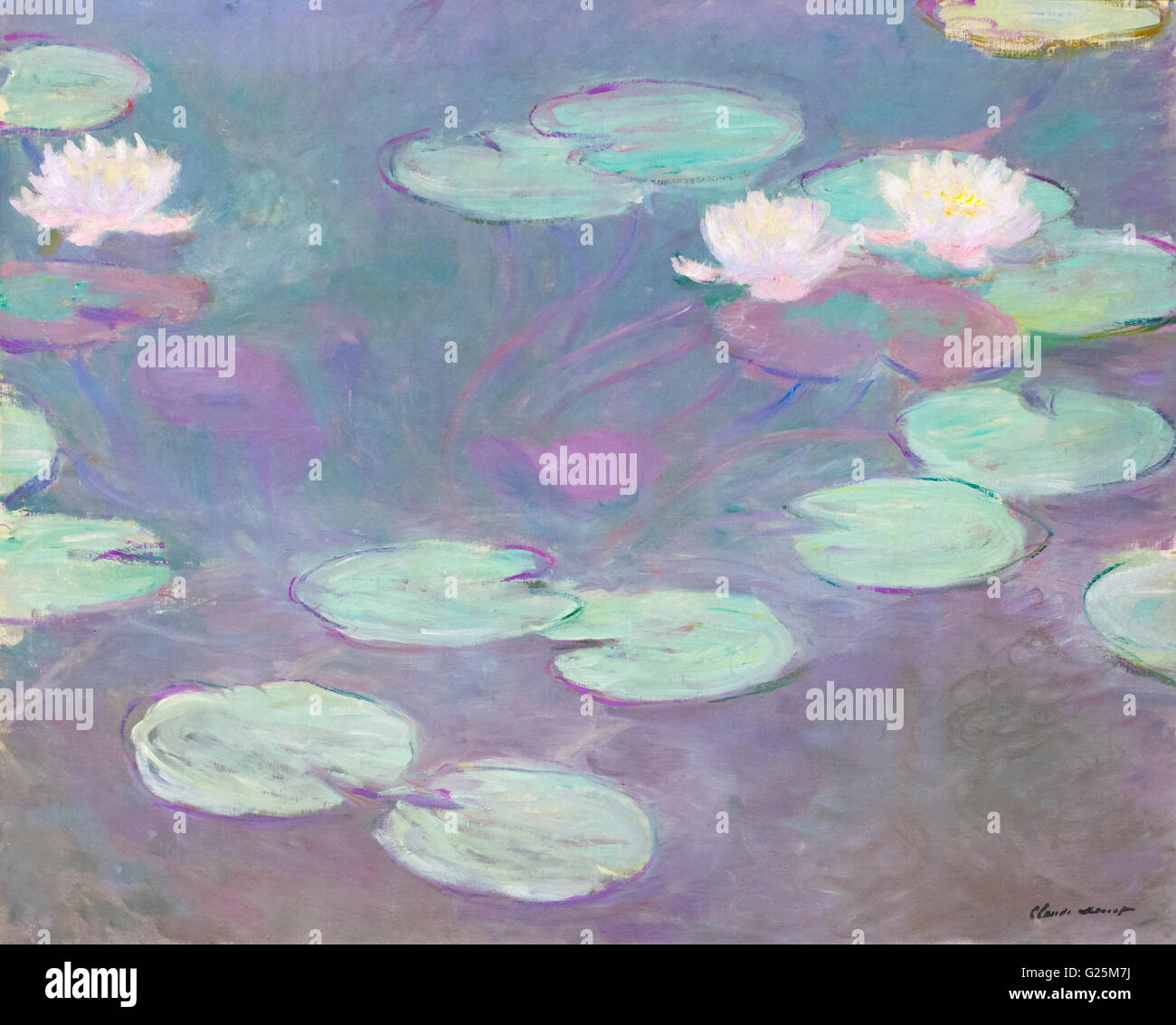 Nénuphars roses, Claude Monet Banque D'Images