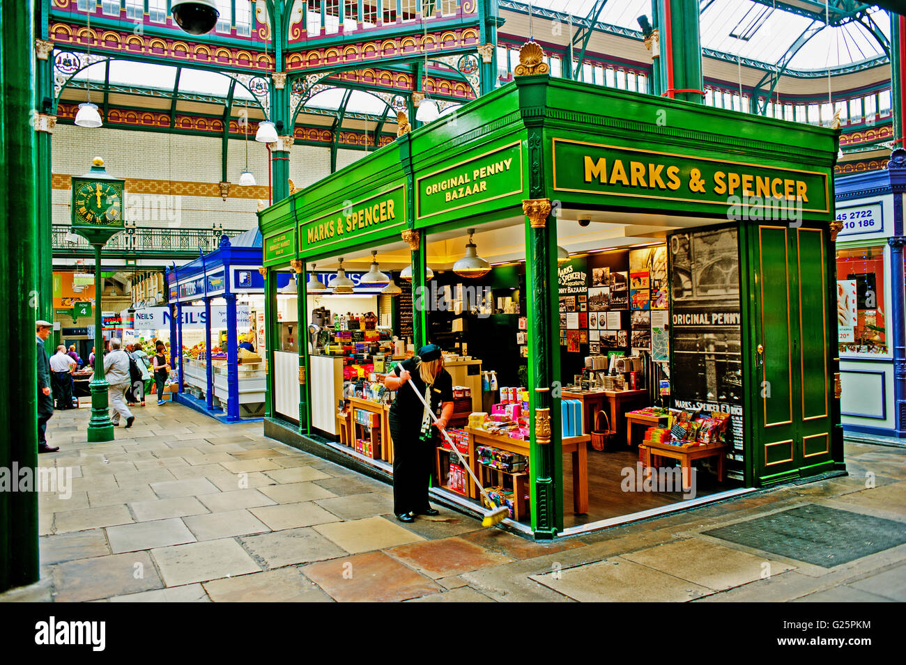 Marks and Spencers Bazar Penny originale, marchés, Leeds Leeds City Banque D'Images