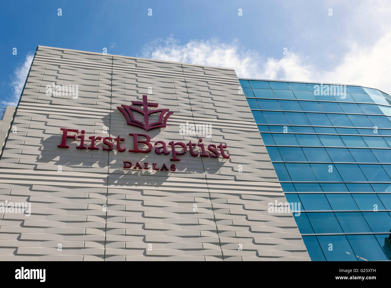 Première église baptiste dans Dallas, USA Banque D'Images