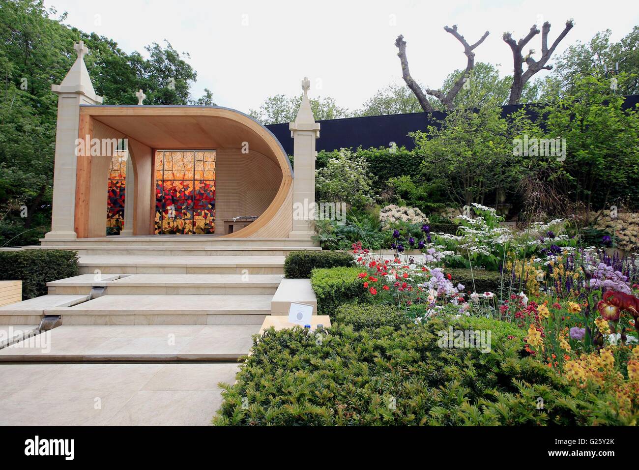 Le Dieu son propre pays - un jardin pour le Yorkshire au 2016 RHS Chelsea Flower Show. Banque D'Images