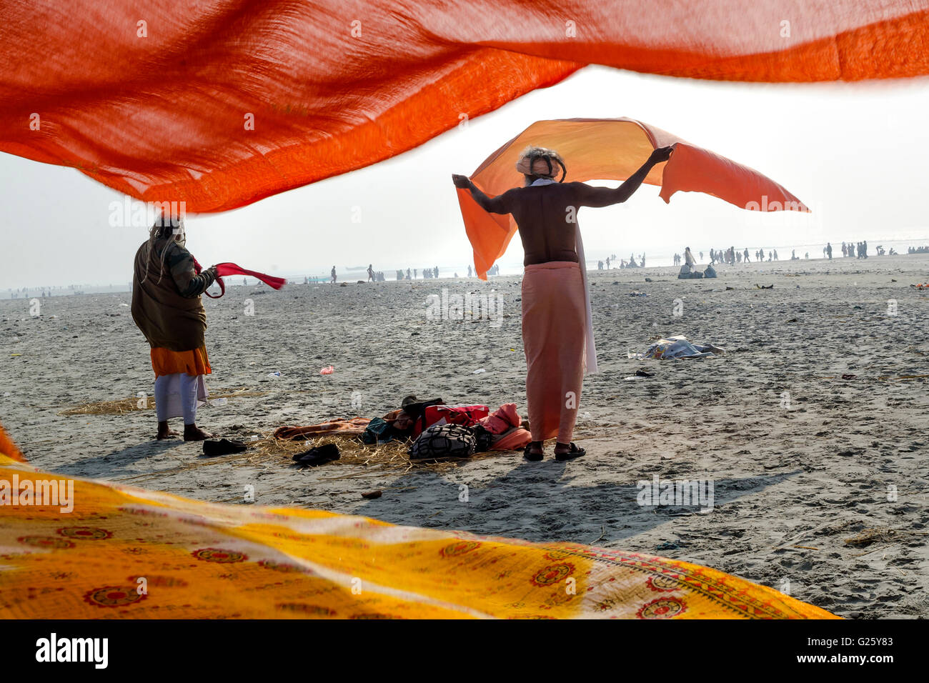 Séchage des tissus Banque D'Images
