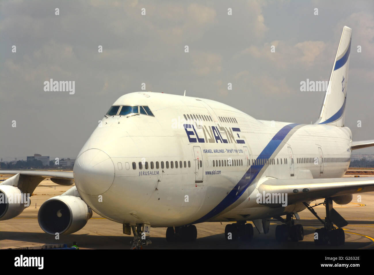 El Al , compagnies aériennes israéliennes, Jumbo jet Banque D'Images