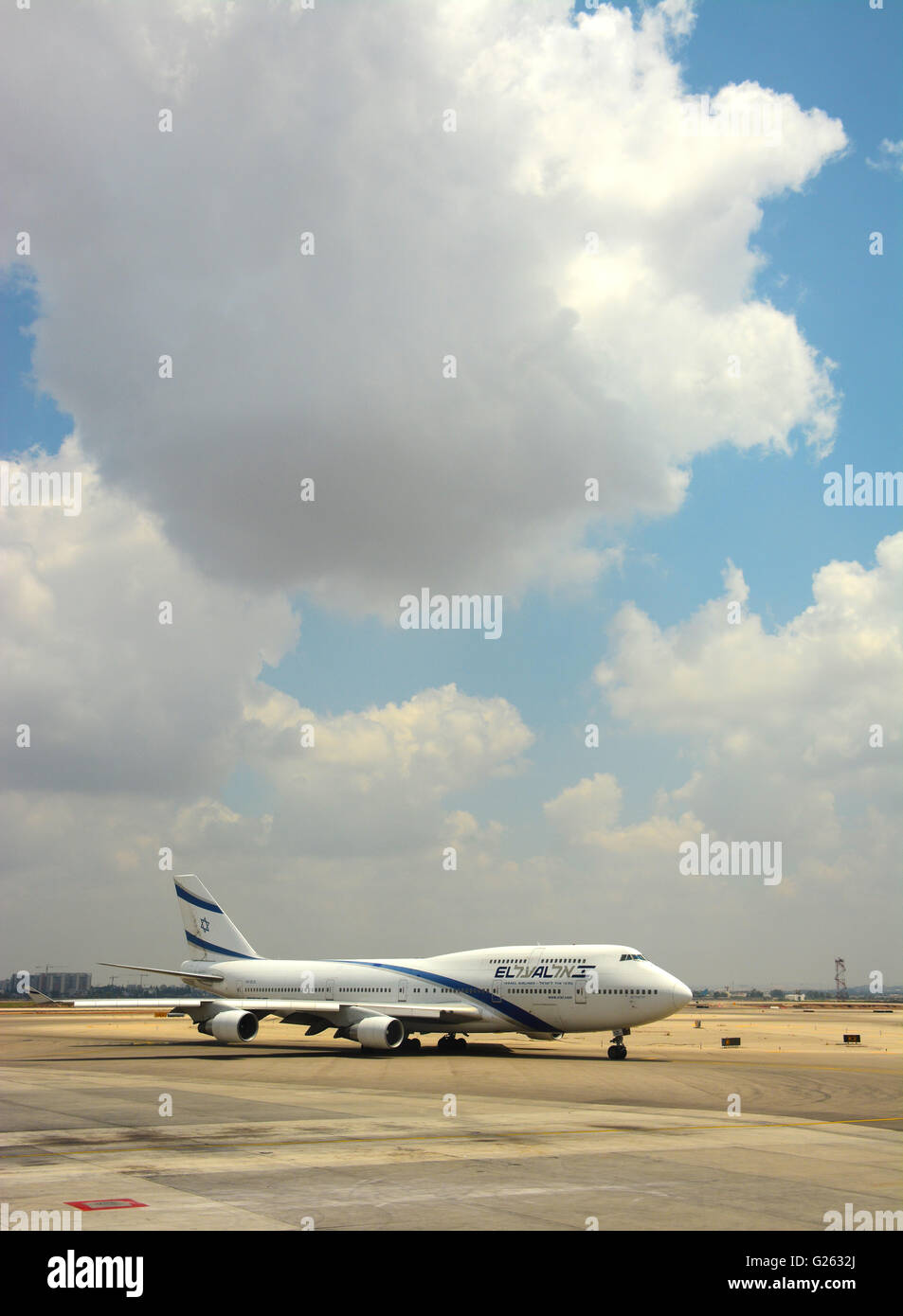 El Al , compagnies aériennes israéliennes, Jumbo jet Banque D'Images