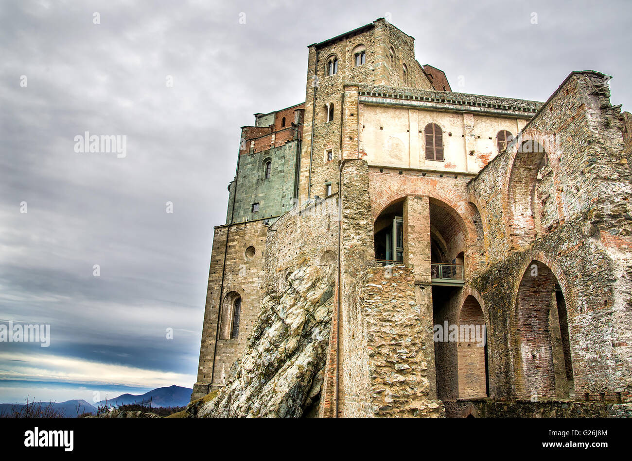 Sacra di San Michele - Avigliana - Turin - Italie monastère Banque D'Images