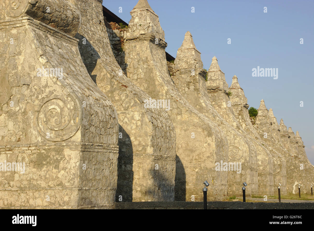 Église de Paoay, près de Laoag, dans le nord de Luzon, Philippines Banque D'Images
