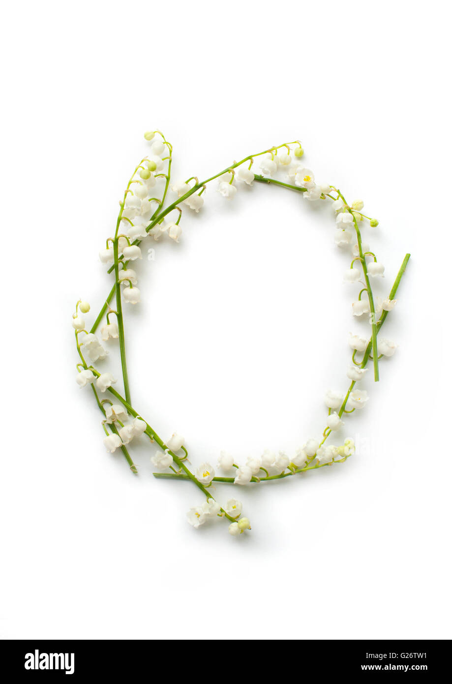 À partir de lettres de l'alphabet anglais fleur décorative lettre O créatif. Banque D'Images