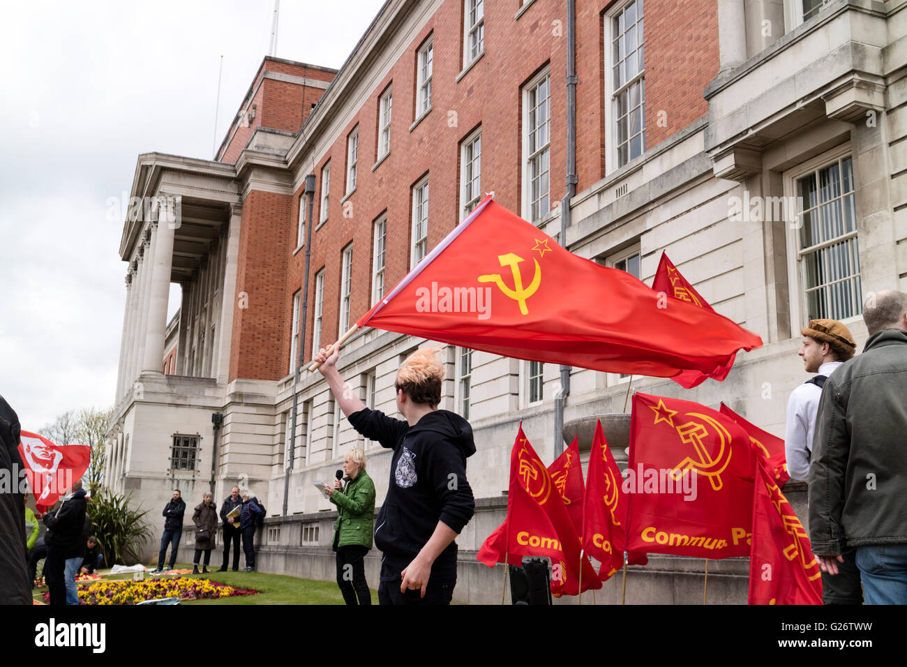 Chesterfield Derbyshire peut annuelle du travail jour/mars rally à travers des rues de l'Angleterre Banque D'Images