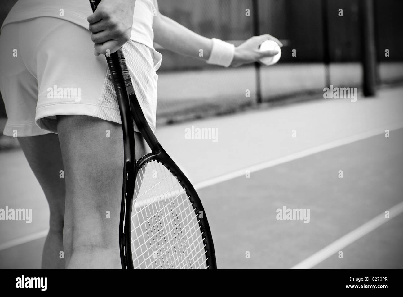 Joueur de tennis à combler Banque D'Images