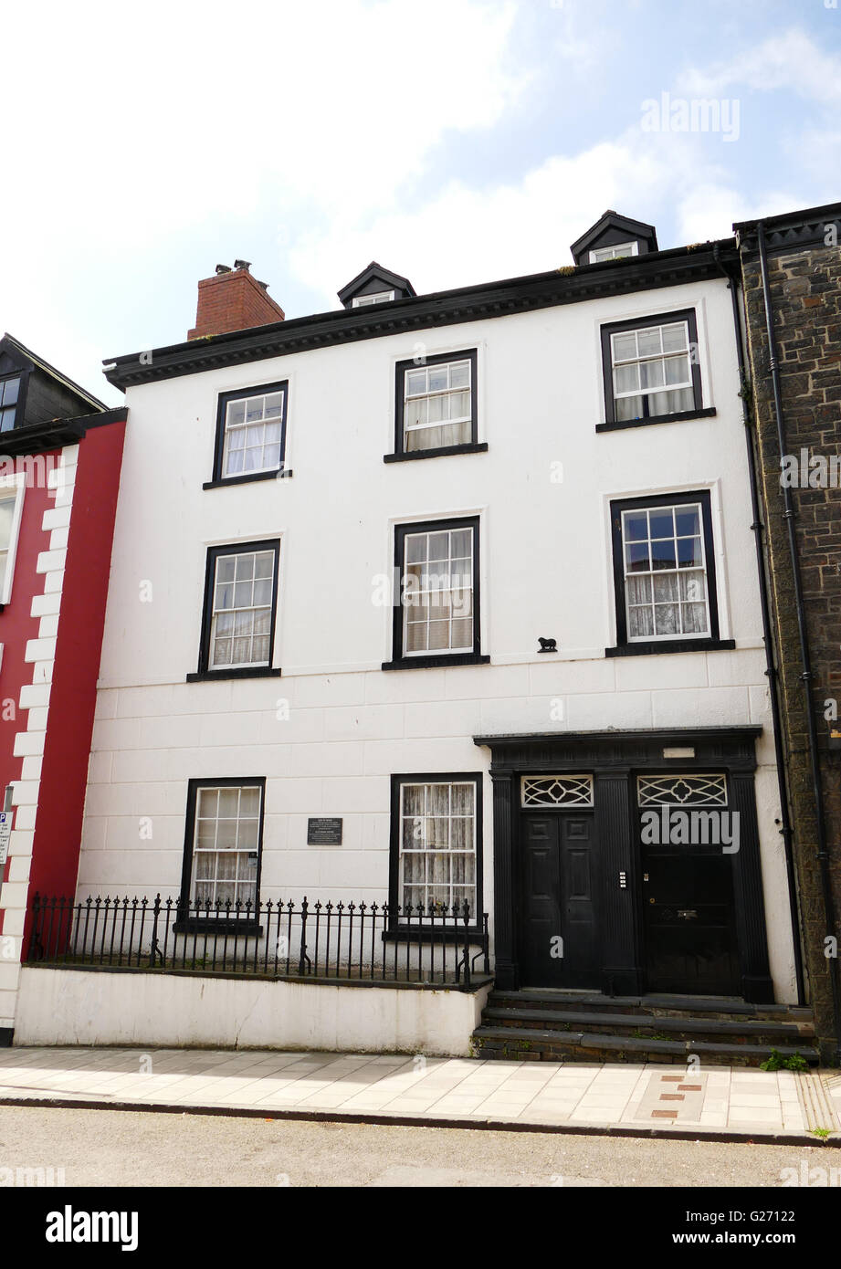 Old Bank House, Aberystwyth, Ceredigion, pays de Galles. La première banque à Aberystwyth et peut-être au Pays de Galles a été ouverte sur ce site 1760 Banque D'Images