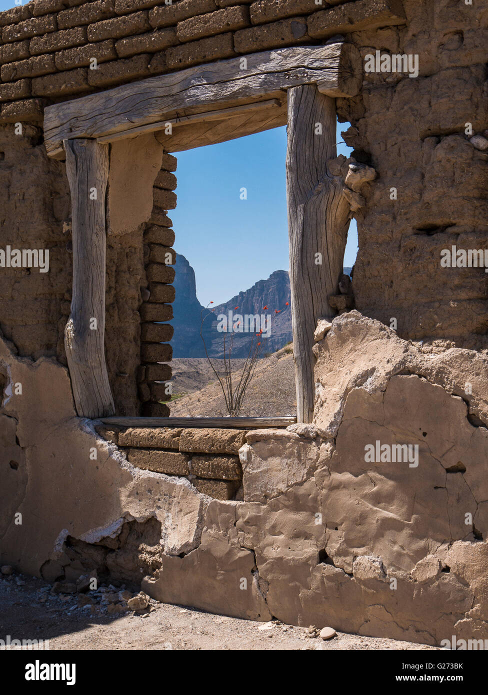 Accueil Dorgan-Sublett Dorgan, complexe, Ross Maxwell Scenic Drive, Big Bend National Park, Texas. Banque D'Images