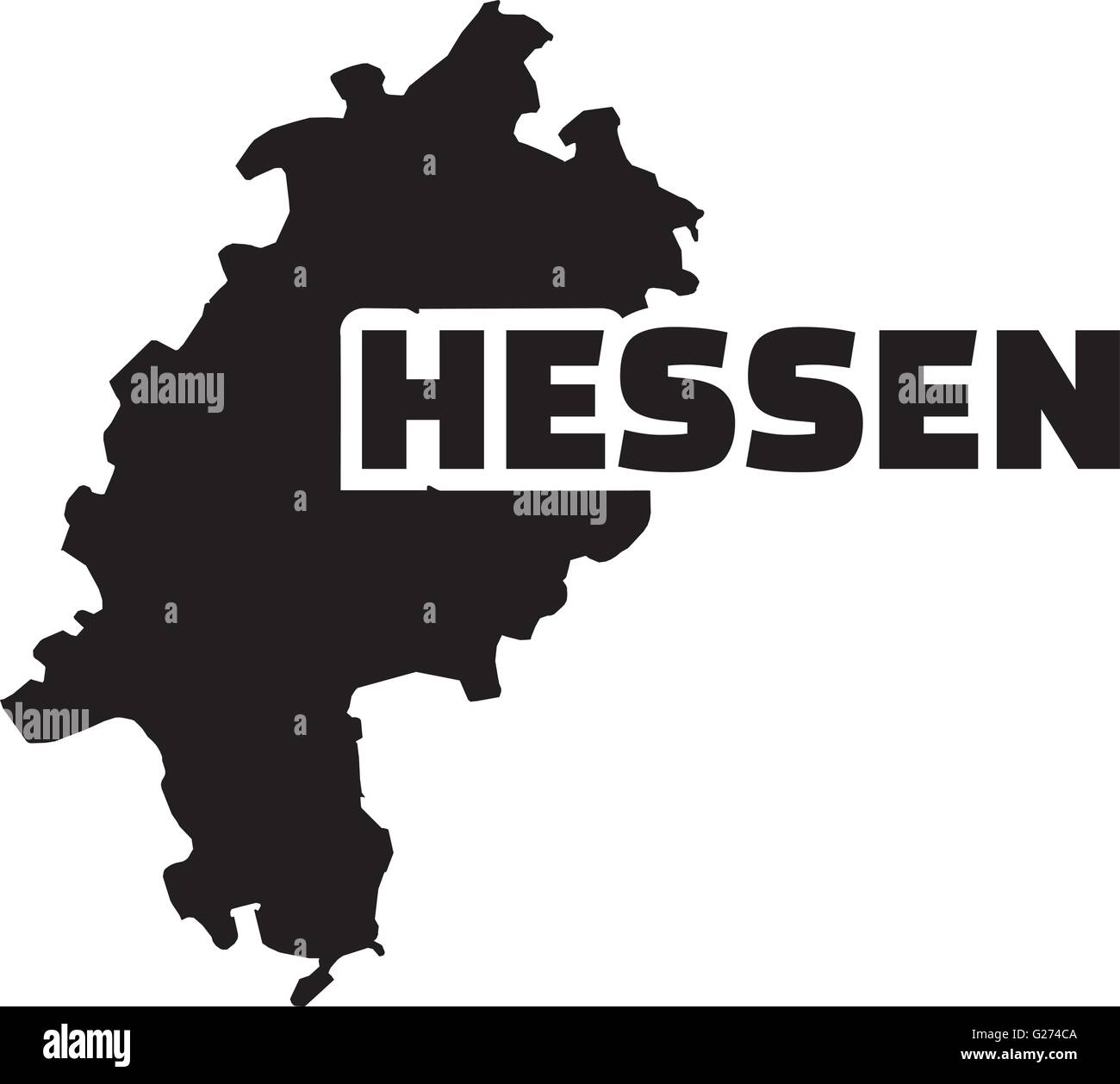 Hesse plan avec titre allemand Illustration de Vecteur