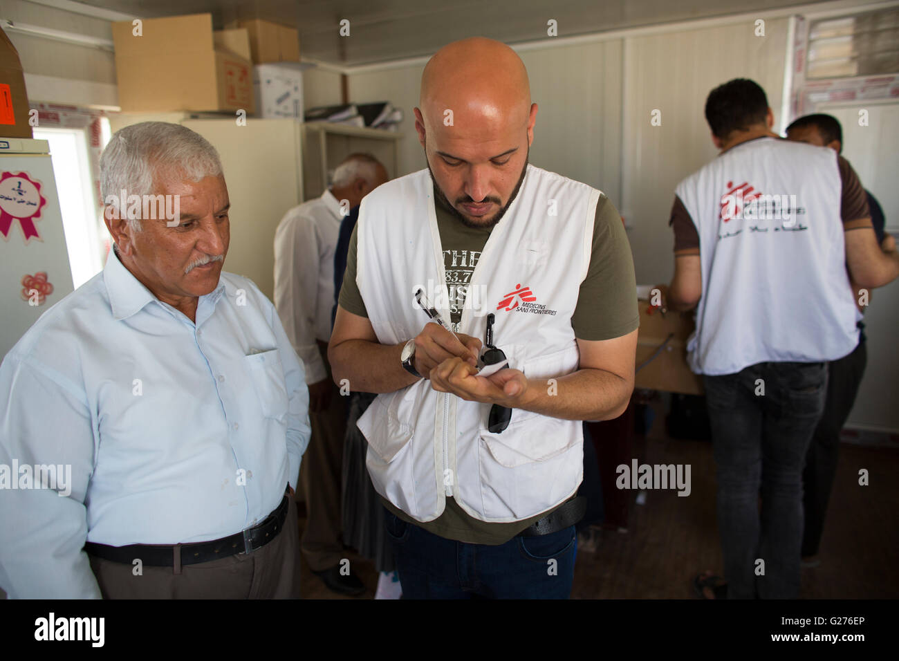 Centre médical sur les personnes déplacées Banque D'Images