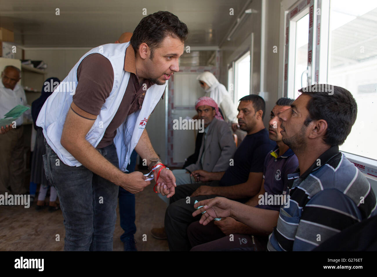 Centre médical sur les personnes déplacées Banque D'Images