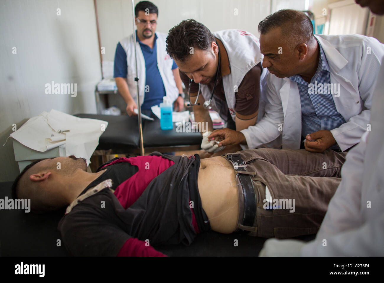 Centre médical sur les personnes déplacées Banque D'Images