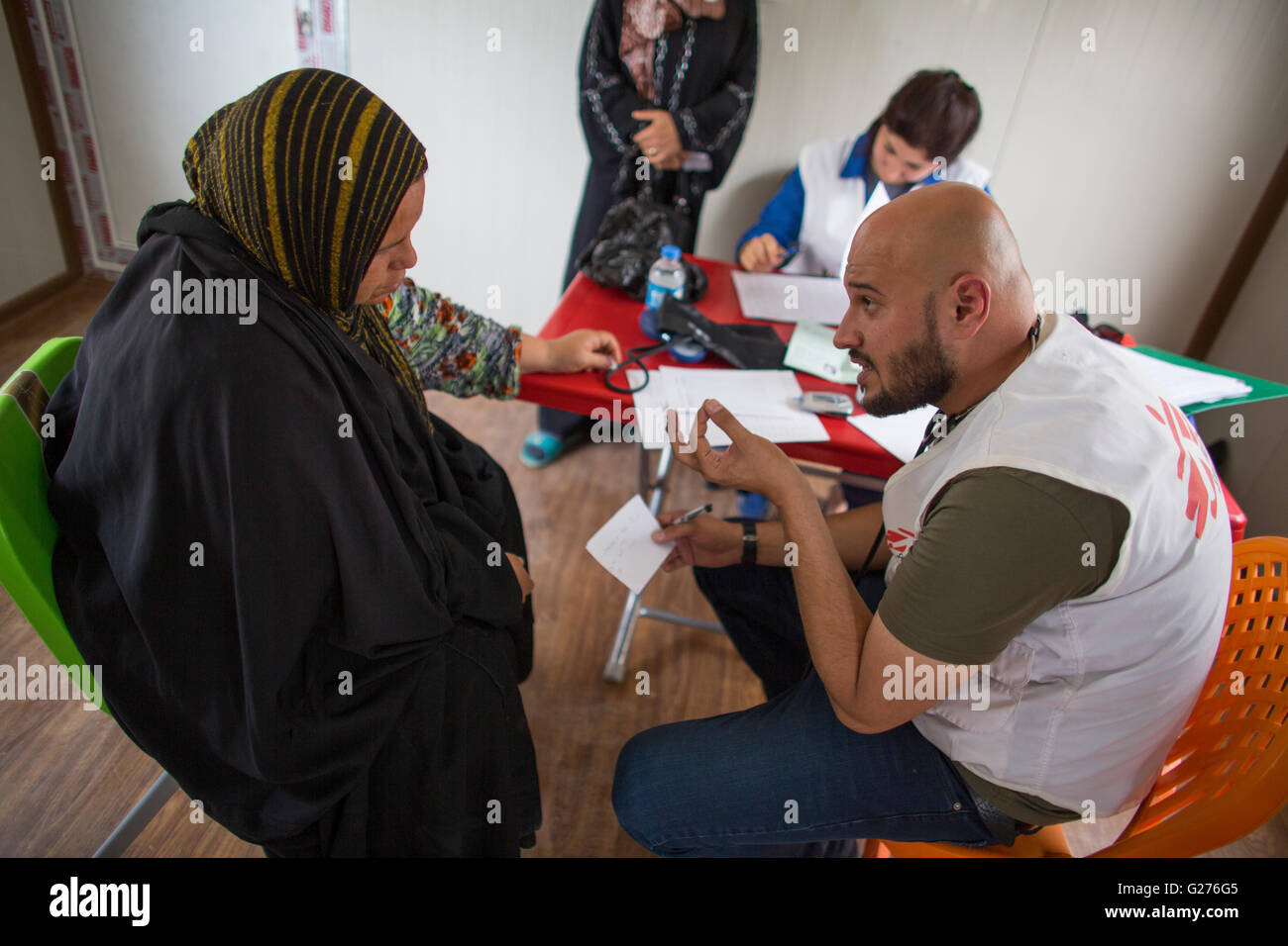 Centre médical sur les personnes déplacées Banque D'Images