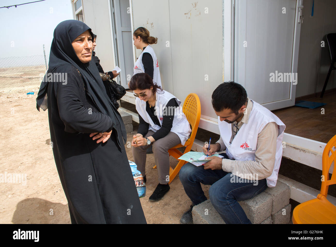 Centre médical sur les personnes déplacées Banque D'Images
