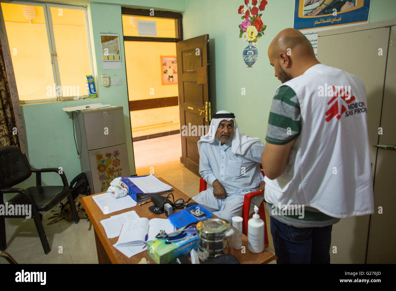 Centre médical sur les personnes déplacées Banque D'Images
