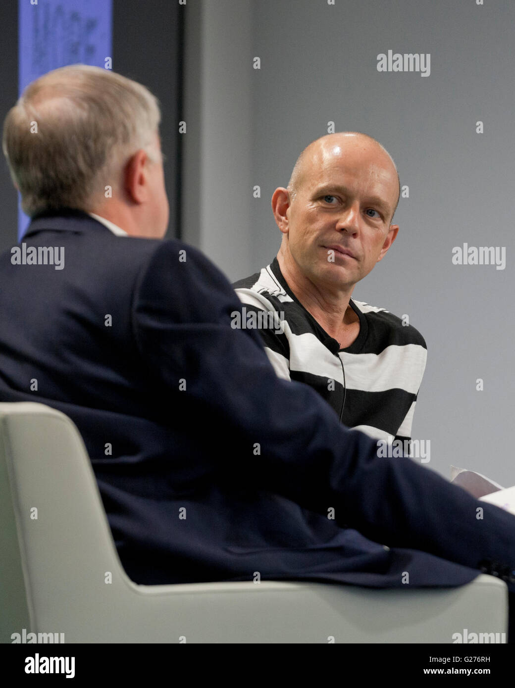 29 avril 2016 - Steve Hilton, auteur, PDG de Crowdpac, et ancien conseiller politique du premier ministre David Cameron Banque D'Images