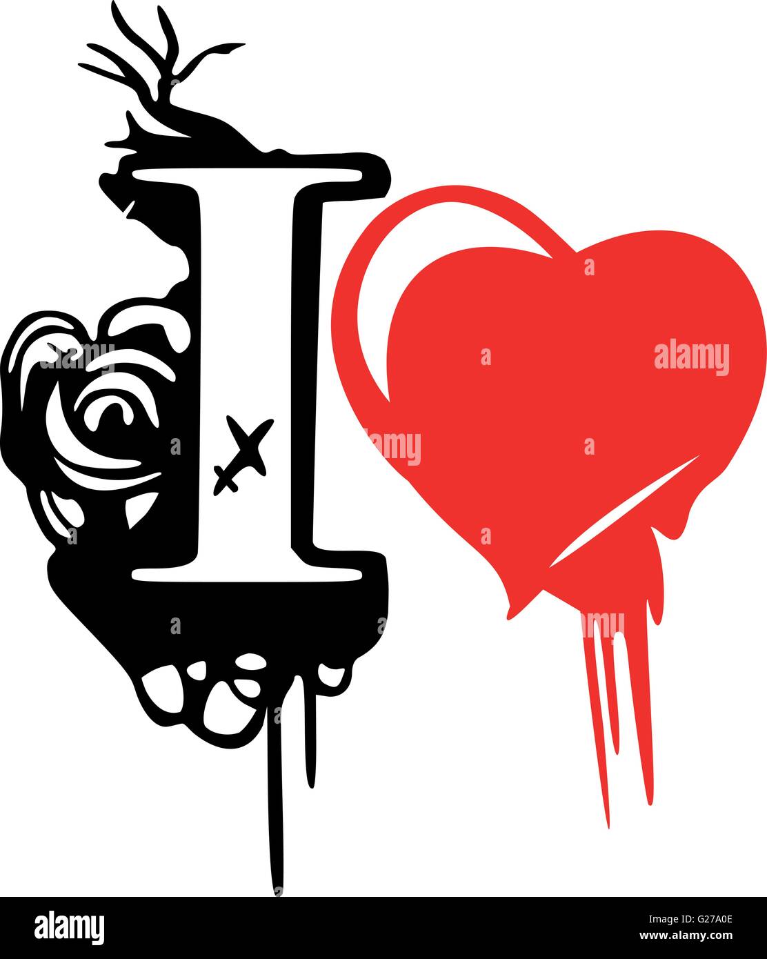 Gothique, j’aime Illustration de Vecteur