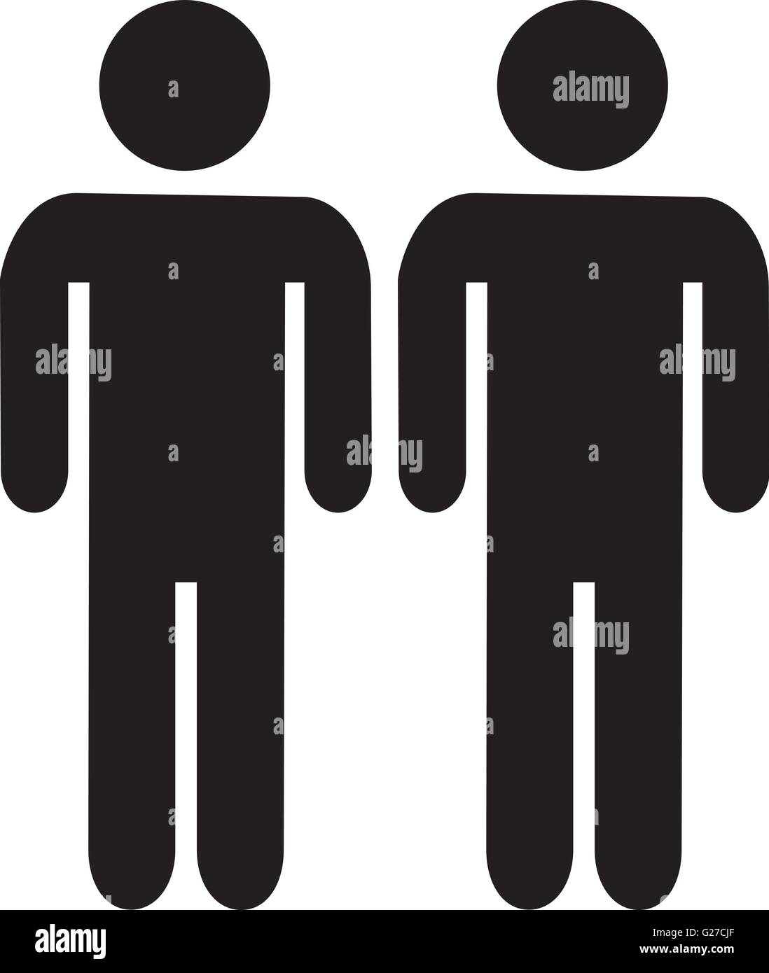 Couple gay, les pictogrammes Illustration de Vecteur