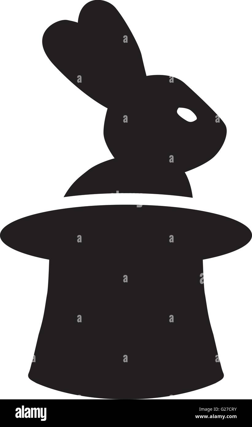 Lapin magicien dans Hat Illustration de Vecteur