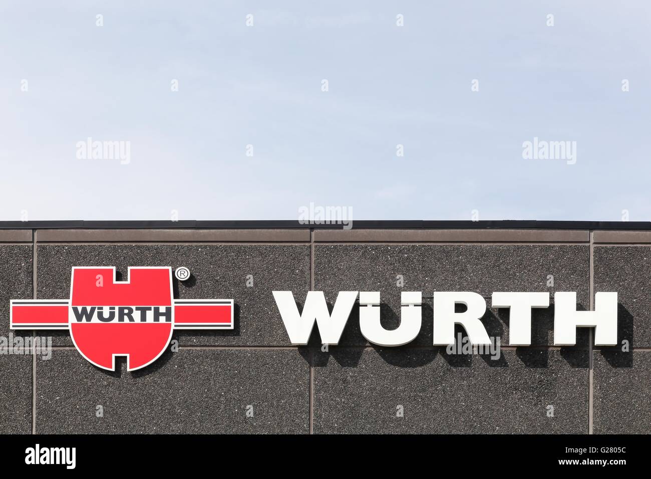 Wurth signe sur une façade Banque D'Images