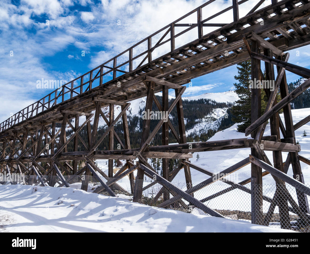 Idarado site minier, San Juan Skyway, 550 millions de dollars US, l'autoroute, au Colorado. Banque D'Images