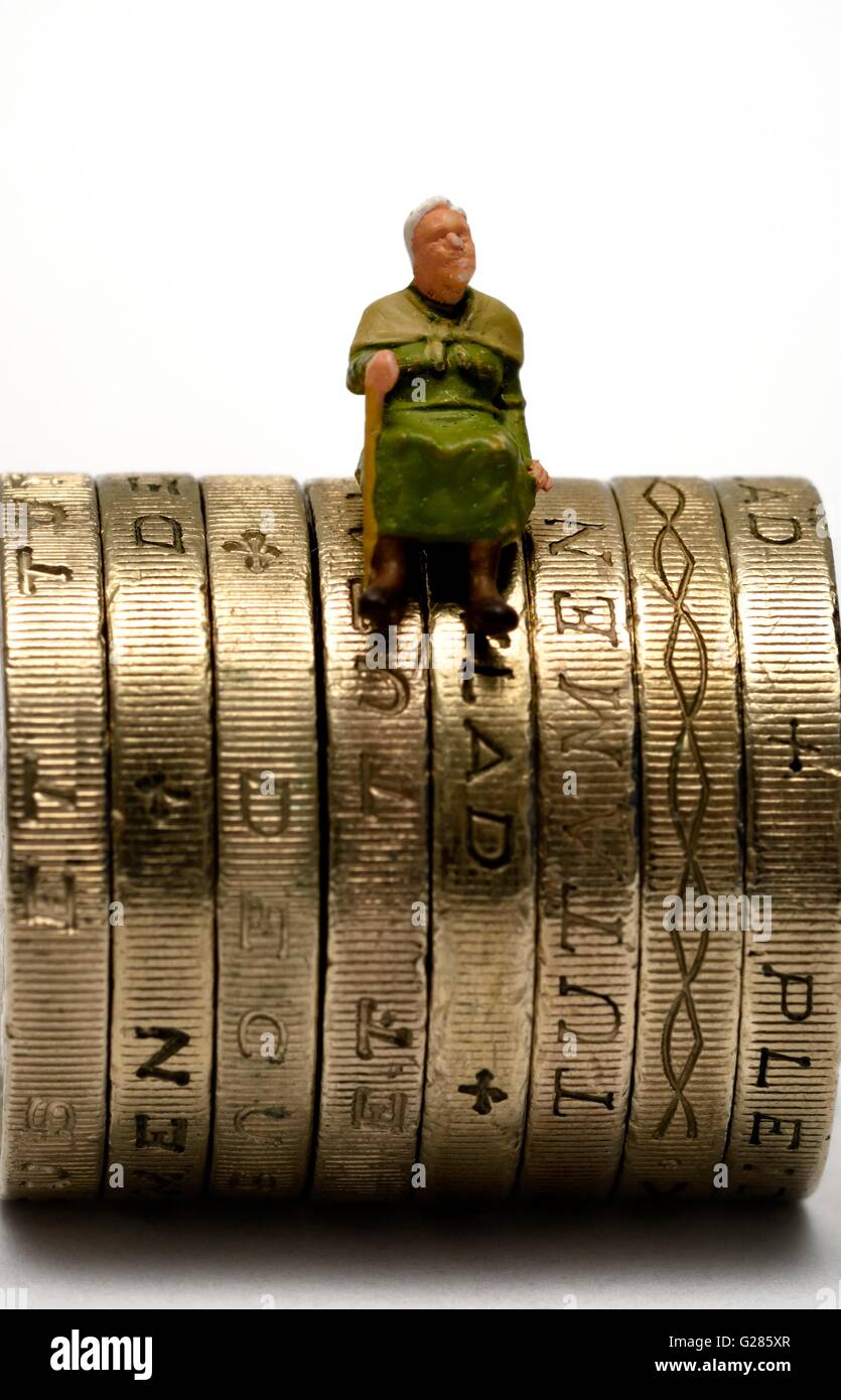 Pensionné pièces livre. Banque D'Images