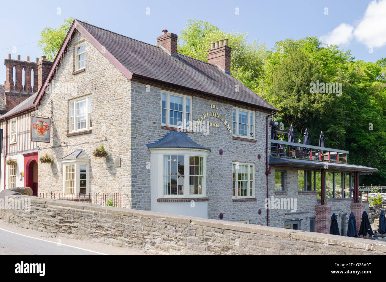 Le Charlton Arms Hotel et restaurant à Ludlow, Shropshire Banque D'Images