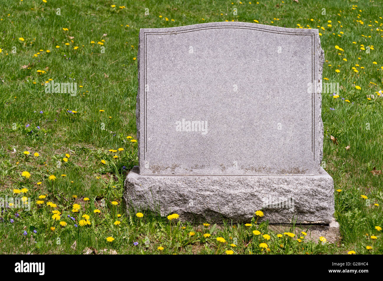 Pierre tombale cimetière de vierge Banque D'Images