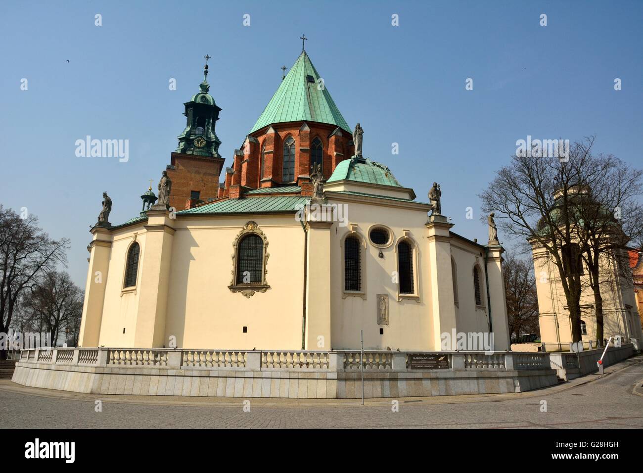 Cathédrale de Gniezno royale datant de 1331. Pologne Banque D'Images