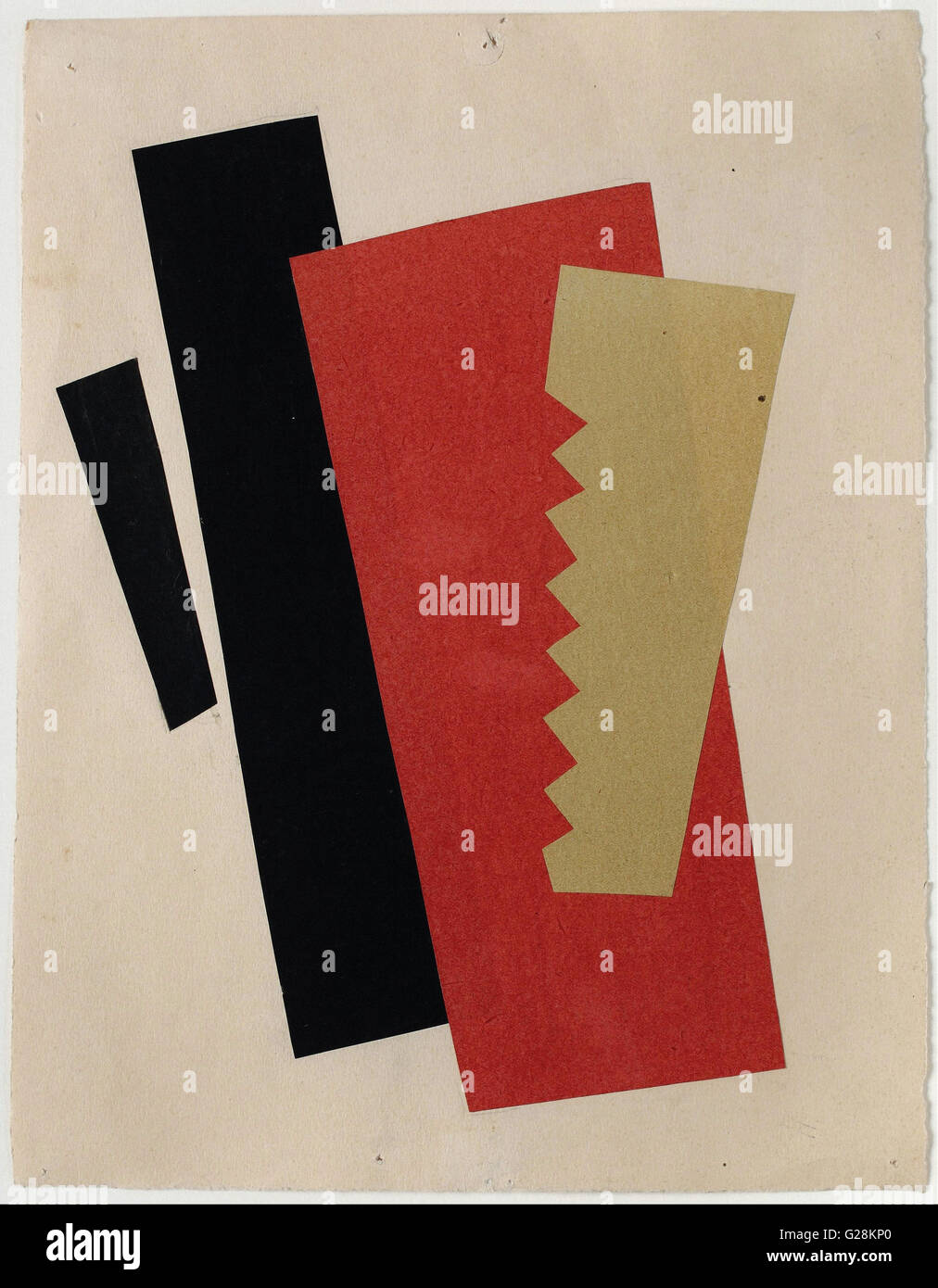 Liubov Sergeievna Popova - Composition (Red-Black-Gold) - Museu Coleção Berardo Banque D'Images