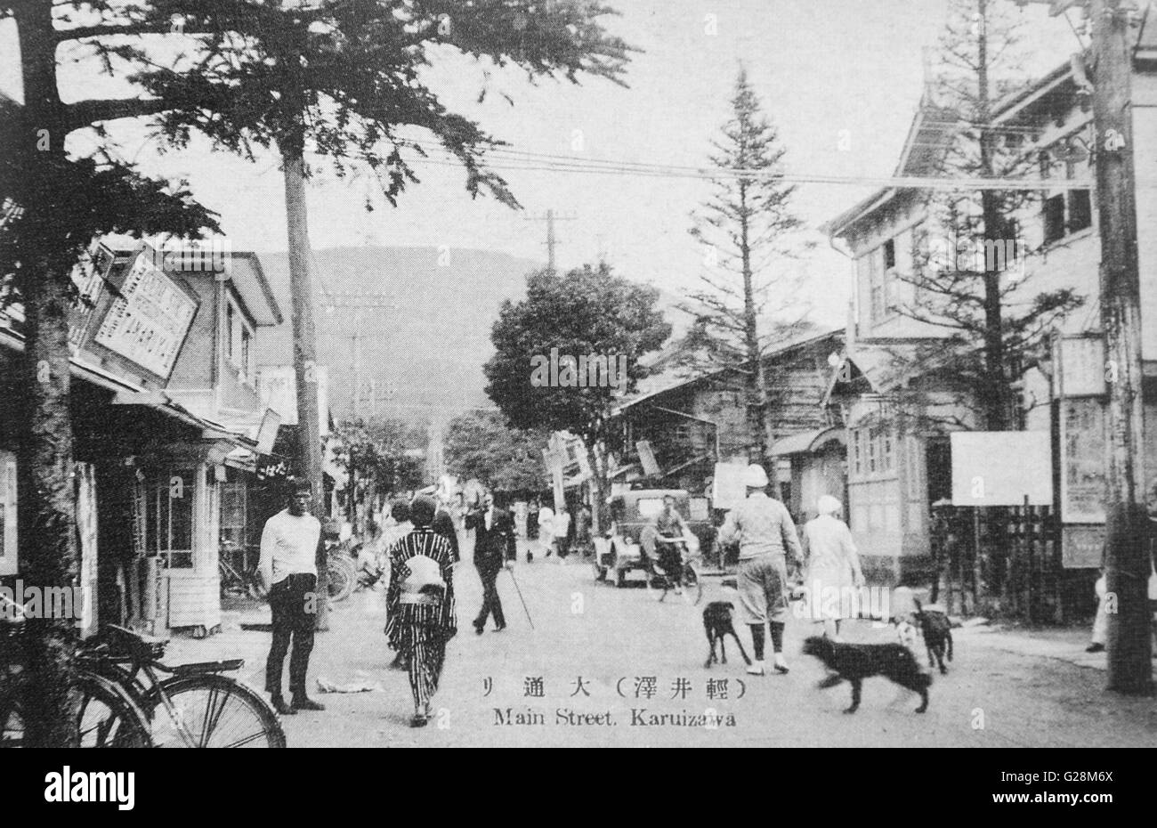 Karuizawa, Nagano, Japon. c 1915. 4 TAISHO. Banque D'Images