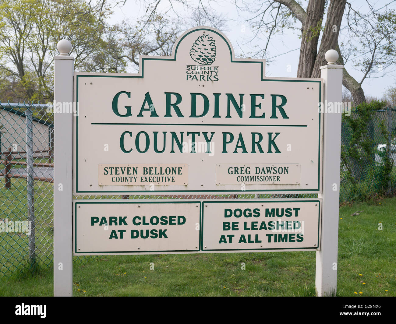 Avis Gardiner County Park, Bay Shore, Long Island, États-Unis Banque D'Images