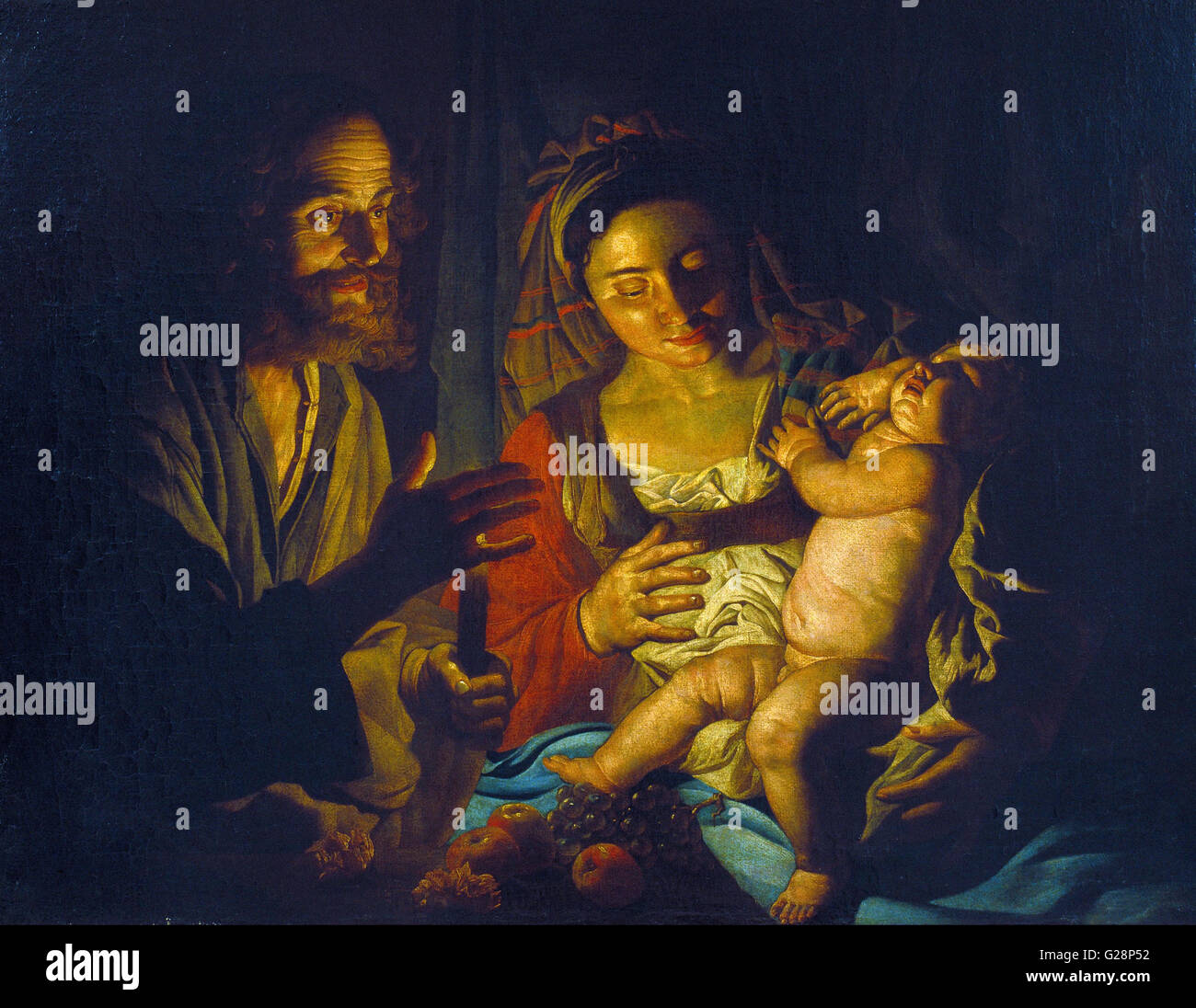 Matthias Stom - Sainte Famille - MNAC - Barcelone Banque D'Images
