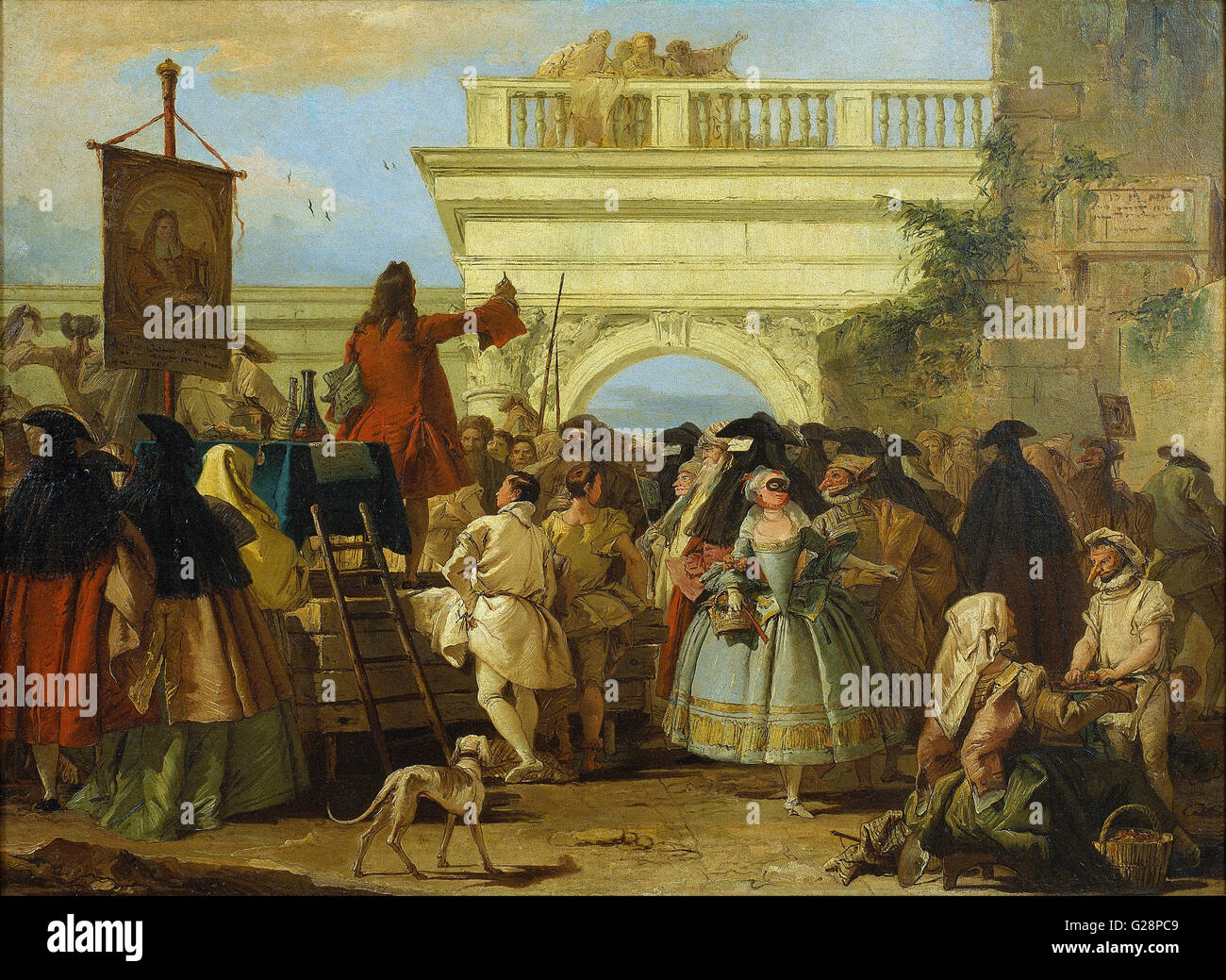 Giovanni Domenico Tiepolo - le Charlatan - MNAC - Barcelone Banque D'Images