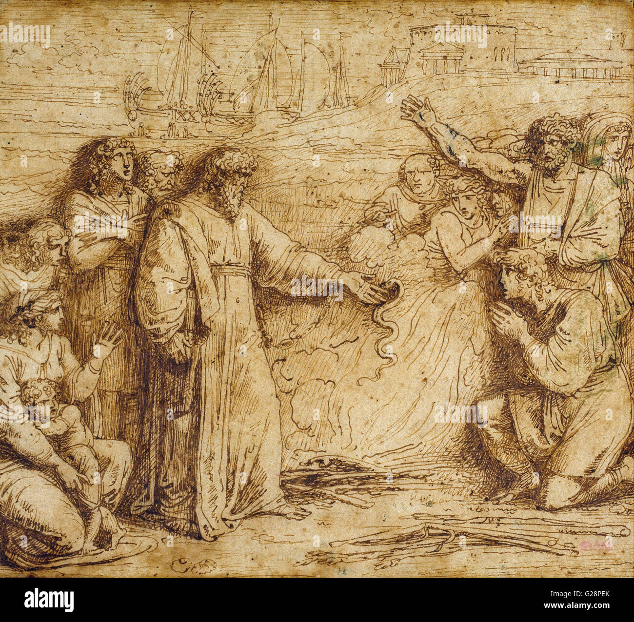 Felice Giani - Miracle de Saint Paul - MNAC - Barcelone Banque D'Images