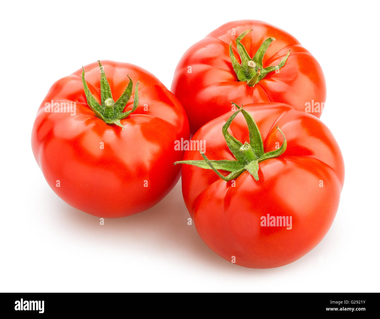 Les tomates rouges isolé Banque D'Images