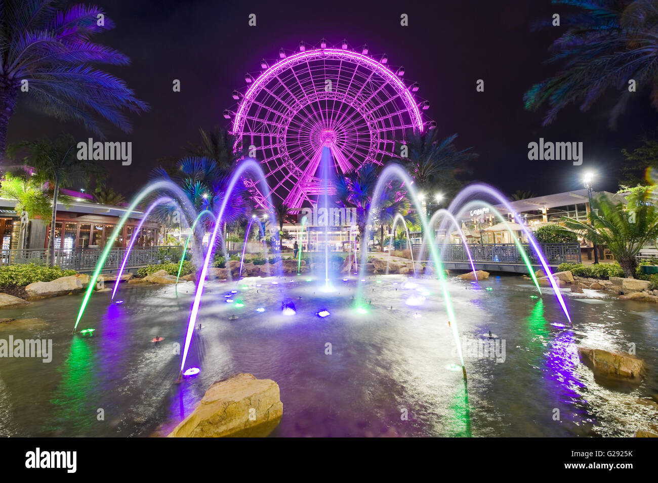 L'Œil d'Orlando est une grande roue de 400 mètres de hauteur au coeur d'Orlando et de la plus grande roue panoramique sur la côte est Banque D'Images